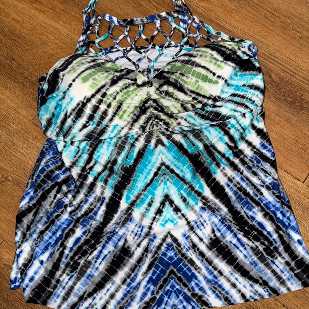 Stylish Blue and Black Women's Top